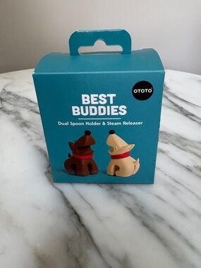 OTOTO Best Buddies Dual Spoon Holder & Steam Releaser NIB